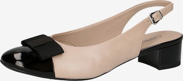Décolleté sling di CAPRICE in beige: frontale