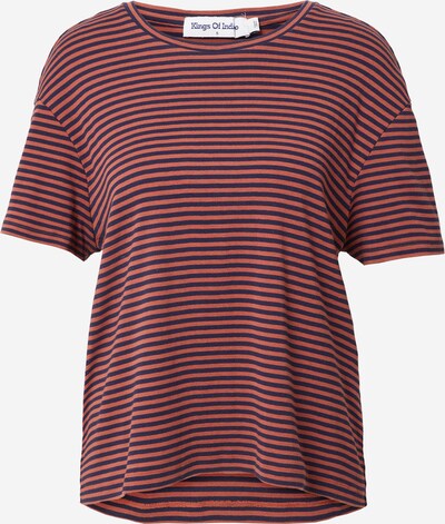 Tricou 'AMABEL' Kings Of Indigo pe bleumarin / roșu ruginiu, Vizualizare produs