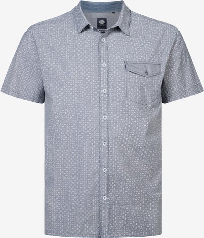 Petrol Industries Overhemd in de kleur Duifblauw / Wit, Productweergave