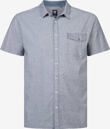 Coupe regular Chemise Petrol Industries en bleu : devant