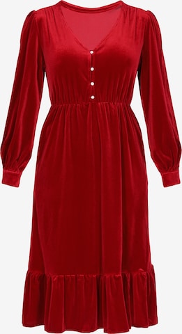 faina - Vestido de gala en rojo: frente