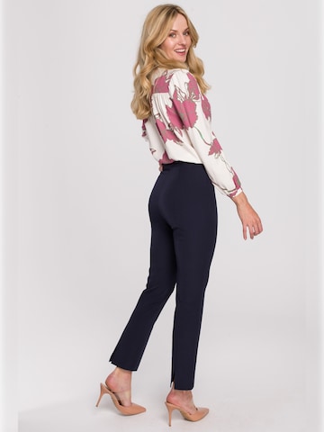 Makover - Slimfit Pantalón de pinzas 'K093' en azul