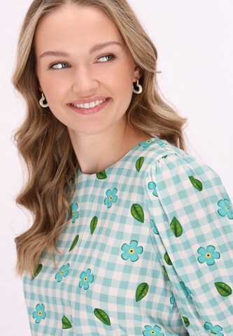 MYMO - Blusa 'Spring Summer' em azul