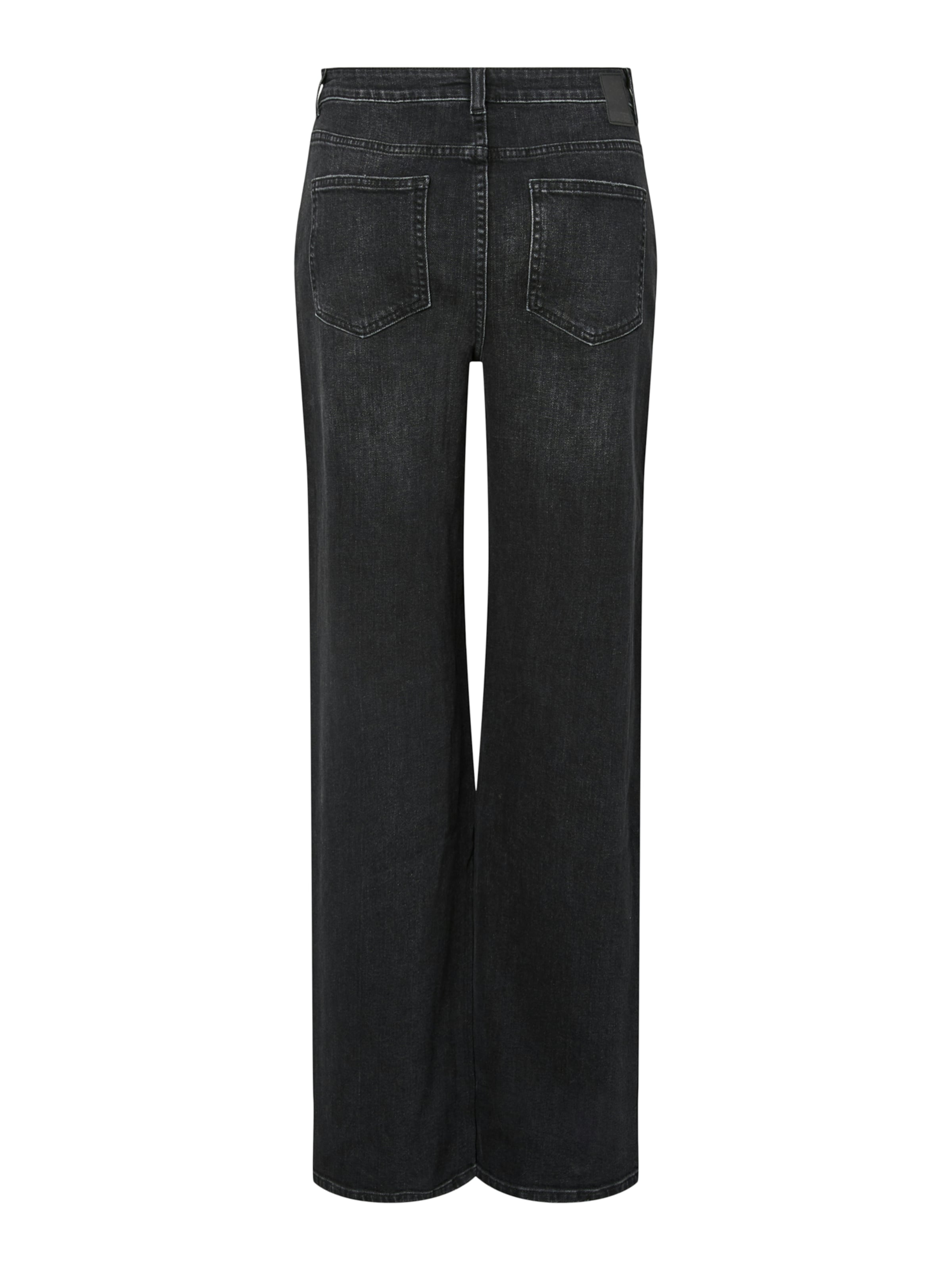 PIECES Широкий Джинсы 'PCSilke' в Черный