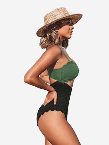 Cupshe Bustier Badeanzug 'DAA12E5E003RA'‌‌ in Grün