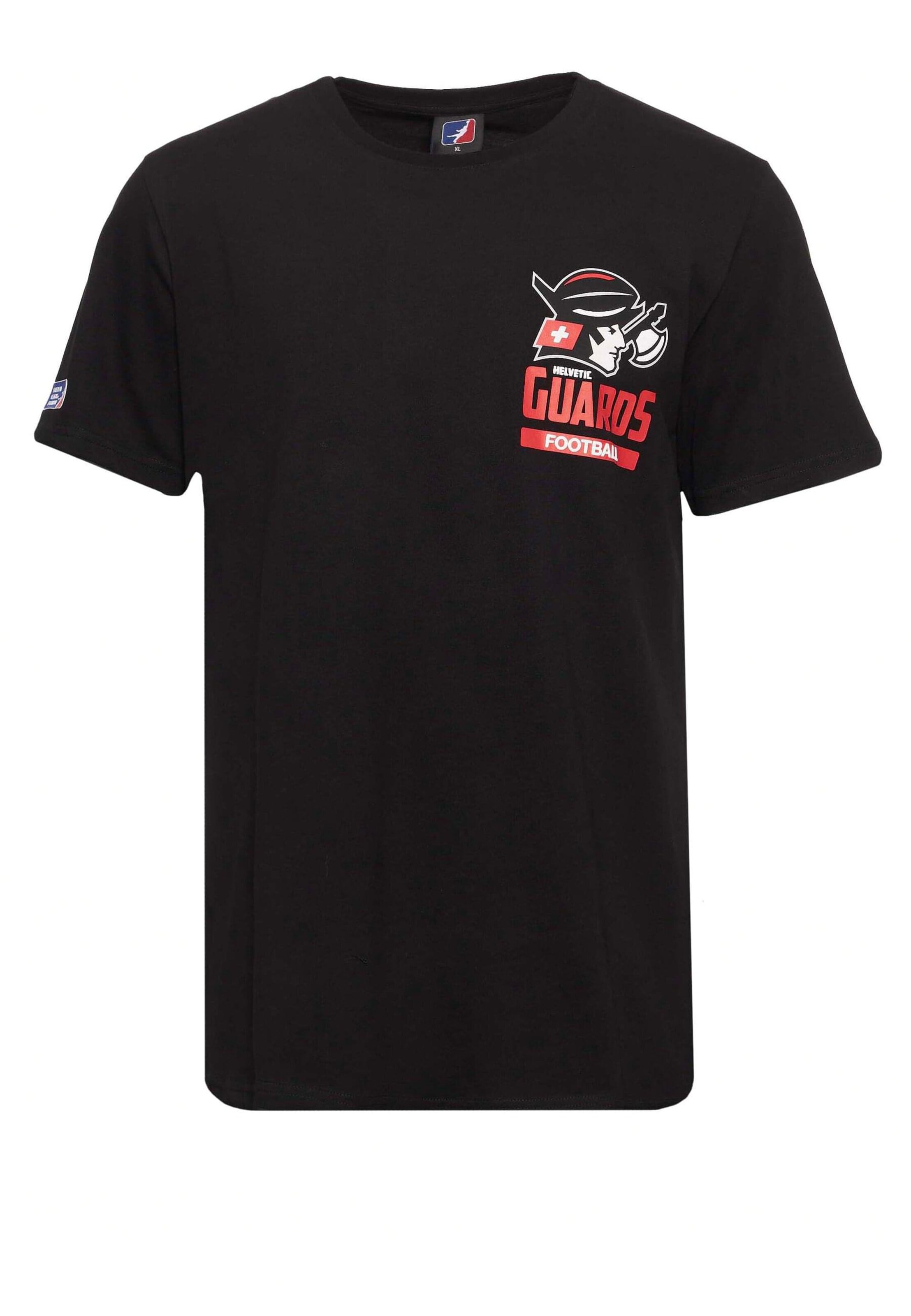Maglietta 'Helvetic Guards Essential' di European League of Football in nero: frontale