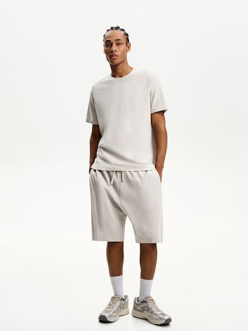Bershka Regular Trousers in Grey