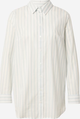 SCHIESSER Pajama Shirt in Blue: front