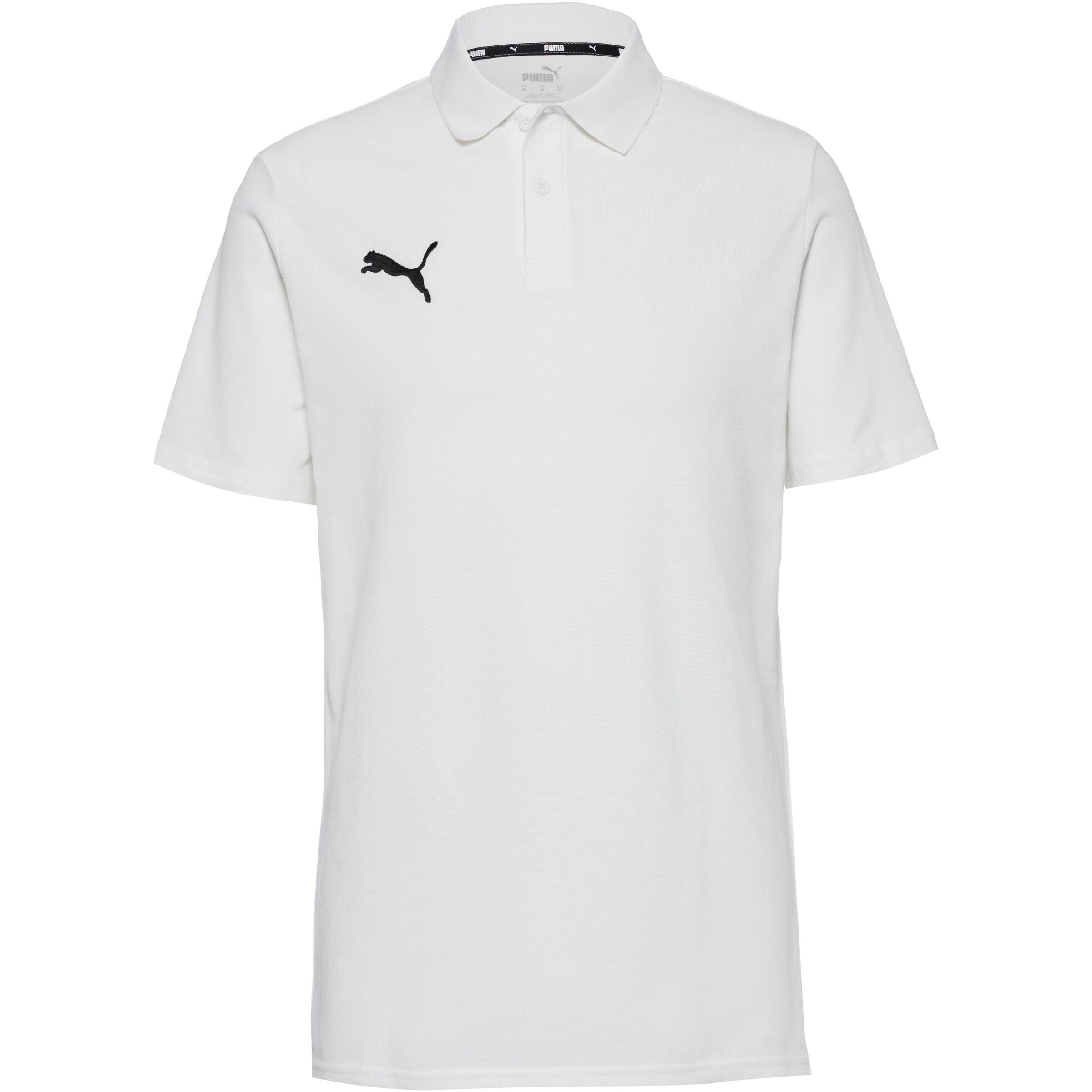 PUMA Poloshirt 'TeamGoal' in Weiß: Vorderseite