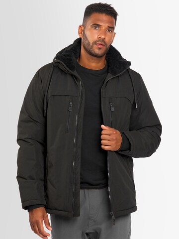 Alessandro Salvarini Winter Jacket in Black: front