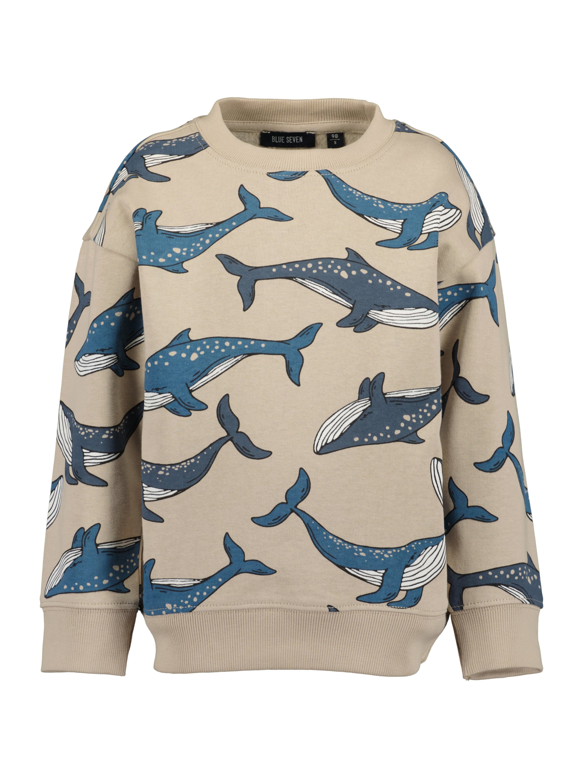 BLUE SEVENSweater majica - bež boja: prednji dio