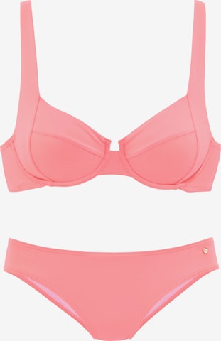 s.Oliver T-shirt Bikini in Roze: voorkant