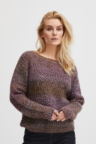 PULZ Jeans Pullover 'Iris in Braun: predná strana