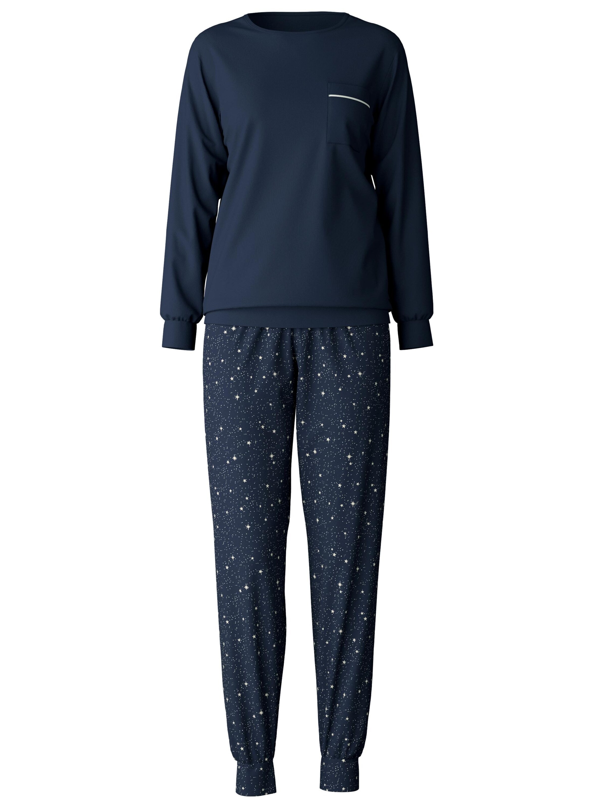 CALIDA Pyjama 'Sweet Dreams' in Blauw: voorkant