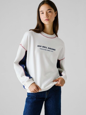 Sweat-shirt Red Bull Racing x Pepe Jeans en blanc : devant