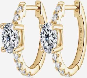 ROUGEMONT Jewellery Ohrringe 'Luxuriöse Moissanit Creolen' in Gold: Vorderseite