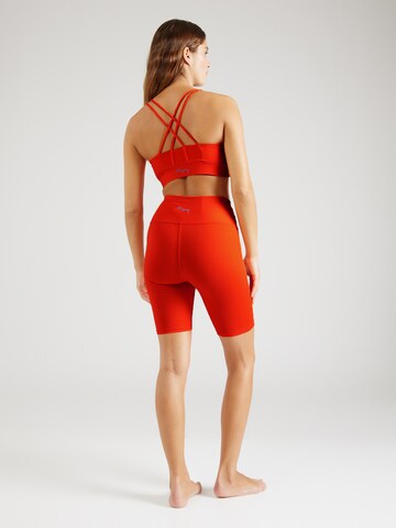 Hey Honey Slimfit Sportbroek 'Biker' in Oranje