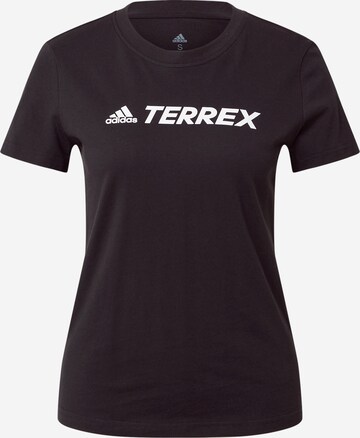 ADIDAS TERREX Функционална тениска в черно: отпред