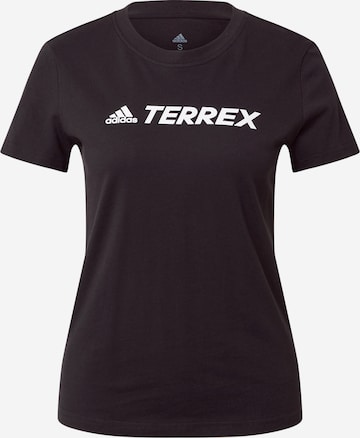 adidas Terrex Funkční tričko – černá: přední strana