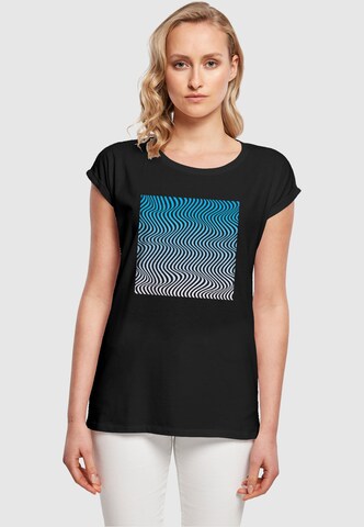 Merchcode Tričko 'Summer - Wavy' - Čierna: predná strana
