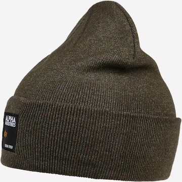 ALPHA INDUSTRIES Beanie in Green: front