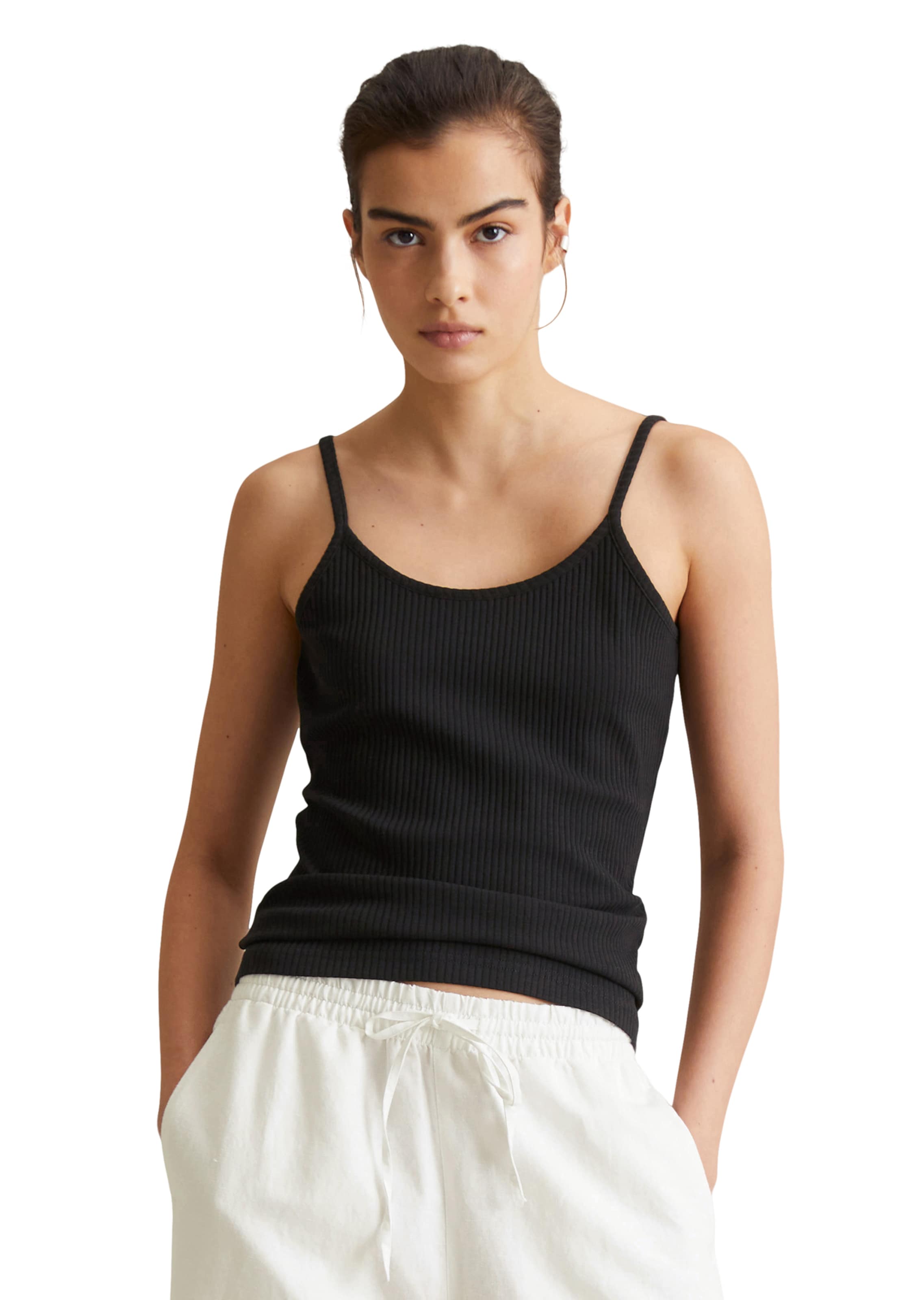 Marc O'Polo DENIM Top in Schwarz: Vorderseite