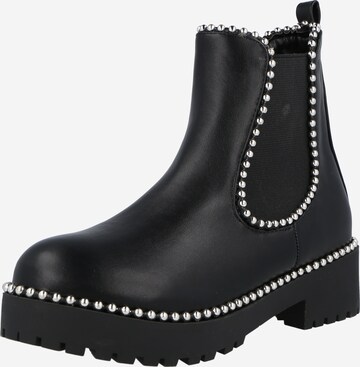 Chelsea Boots 'BALL TRIM' Missguided en noir : devant