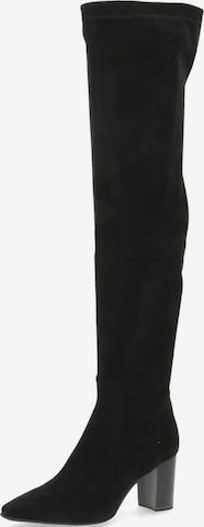 CAPRICE Over the Knee Boots in Black: front