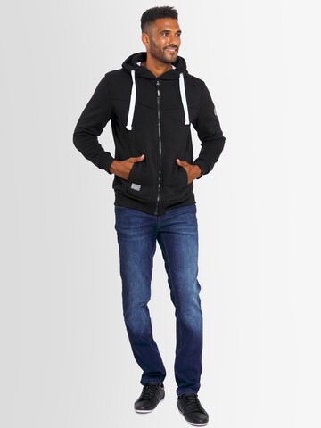 Alessandro Salvarini Zip-Up Hoodie 'Meroiia' in Black