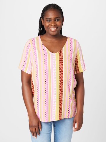 Camicia da donna 'MARRAKESH' di ONLY Carmakoma in rosa: frontale