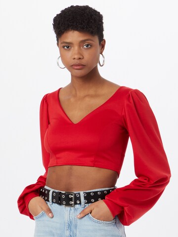 sarkans Femme Luxe T-Krekls 'Emma': no priekšpuses