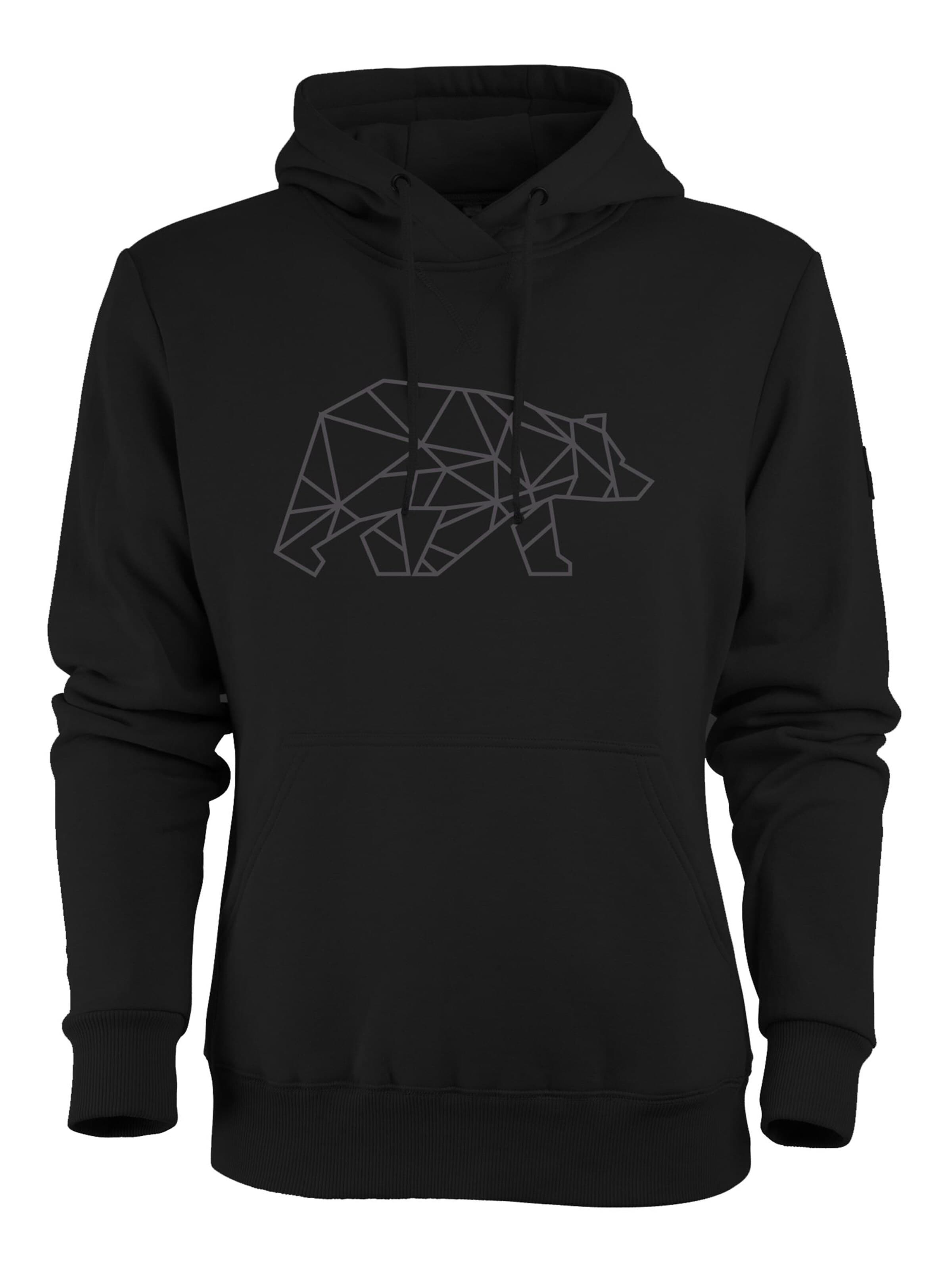 FORSBERG Sweatshirt 'Pettarson Hoodie mit Logo' in Black: front