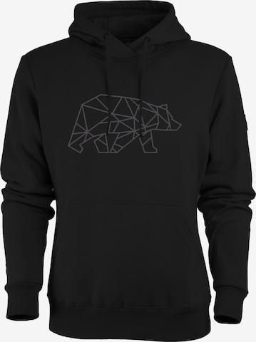 FORSBERG Sweatshirt 'Pettarson Hoodie mit Logo' in Black: front