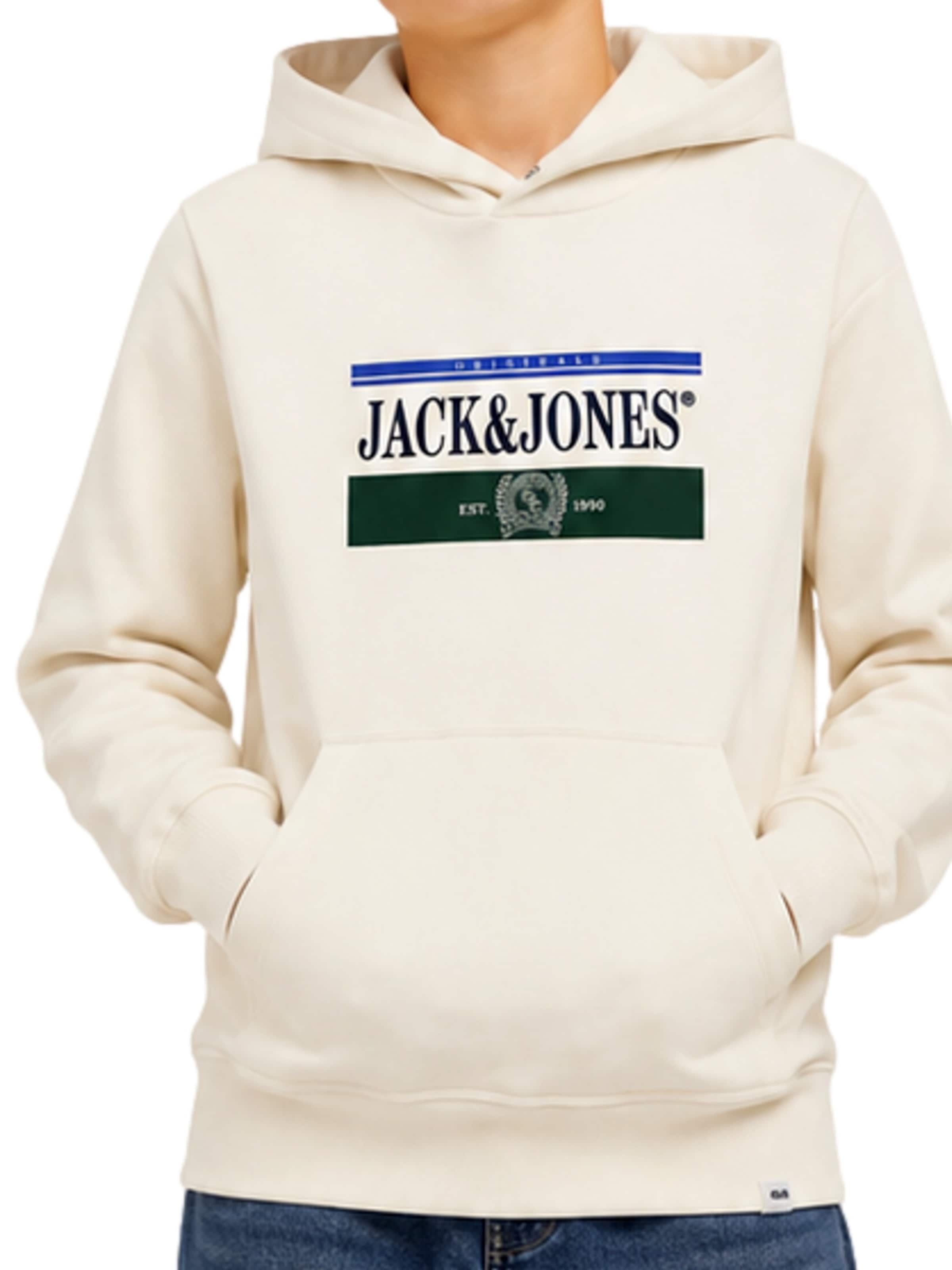 Jack & Jones Junior - Sudadera 'JORFrederiksberg' en blanco: frente