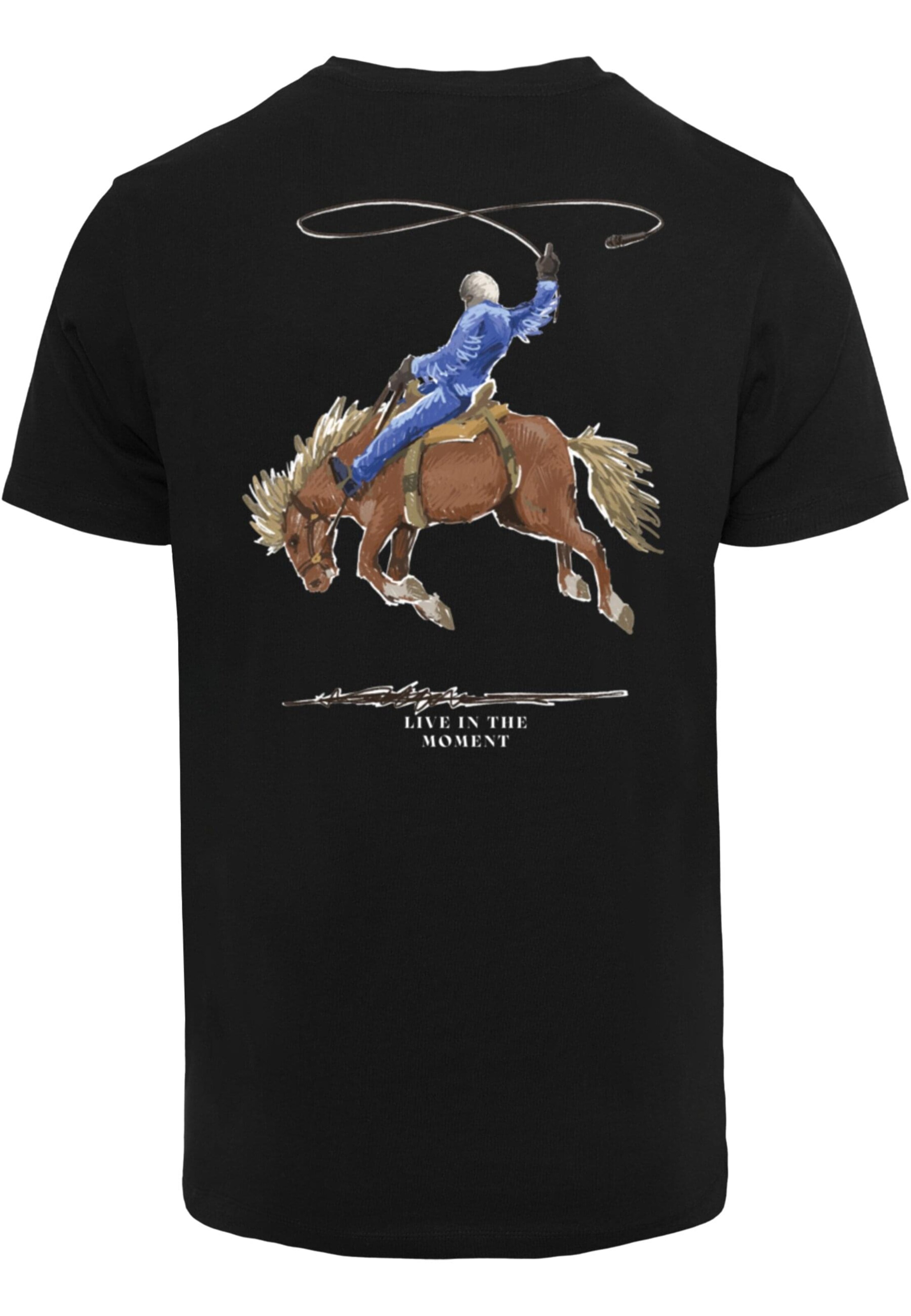 Maglietta 'Live In The Moment' di Mister Tee in nero