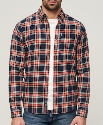 Superdry Regular fit Button Up Shirt in Red