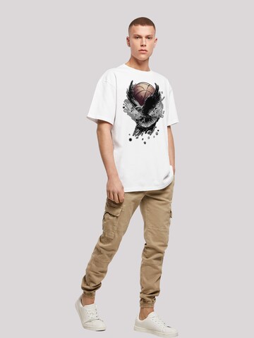 T-Shirt 'Basketball Adler' F4NT4STIC en blanc