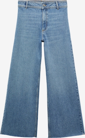 Wide leg Jeans 'catherin' de la MANGO pe albastru: față