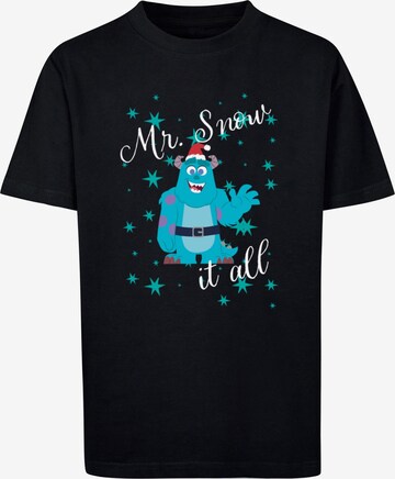 ABSOLUTE CULT Shirt 'Disney 100 - Sully Mr Snow It All' in Zwart: voorkant