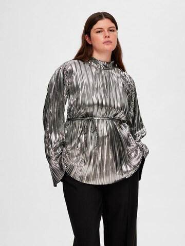 SELECTED FEMME Shirt in Zilver: voorkant