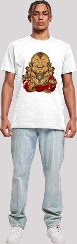 T-Shirt 'Happy Cyber Buddha' F4NT4STIC en blanc