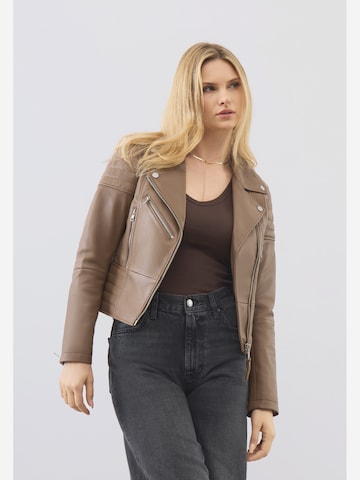Bolongaro Trevor Between-season jacket ' Jasmine Biker ' in Brown