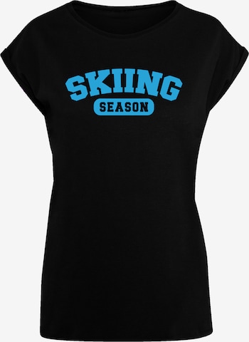 T-shirt 'Skiing Season Winter Sport' F4NT4STIC en noir : devant