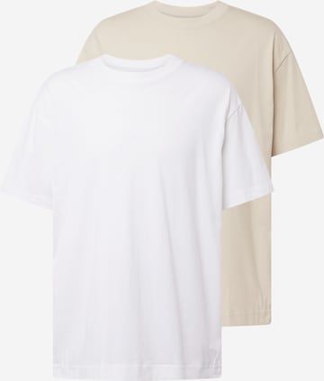 WEEKDAY T-shirt i beige: framsida