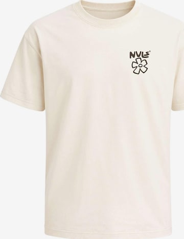 Neverless Shirt 'Minimal Blossom' in Beige: Vorderseite
