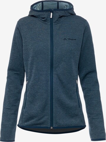 VAUDE Athletic Fleece Jacket 'Fano' in Blue: front