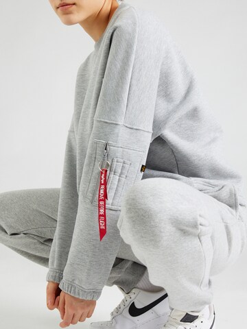 ALPHA INDUSTRIES Sweatshirt in Grau