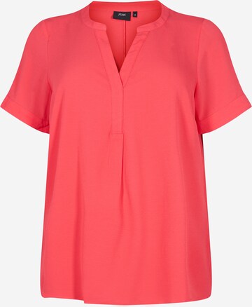 Zizzi Blouse 'Vanni' in Rood: voorkant