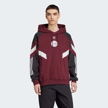 ADIDAS ORIGINALS Sweatshirt 'Ajax Amsterdam' in Rood: voorkant