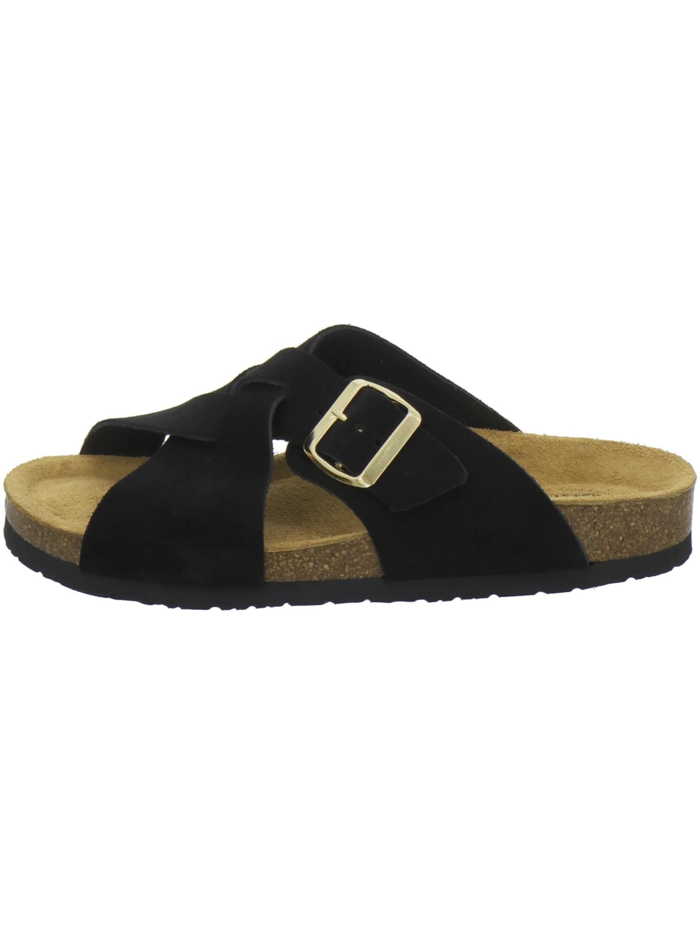 Mule 'Pantoletten Damen Kreuzbandage schwarz' AFS-Schuhe en noir